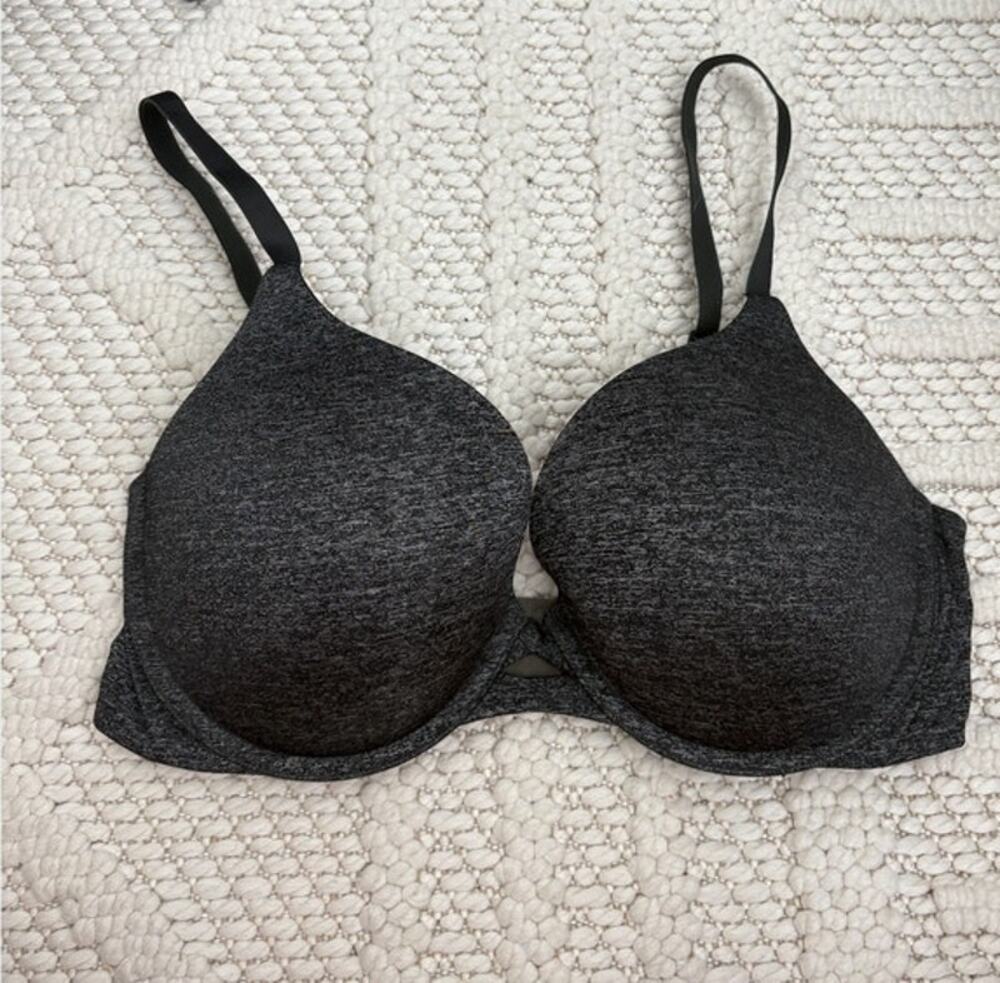 Victoria Secret Perfect Shape Heathered Gray Bra Size 36D